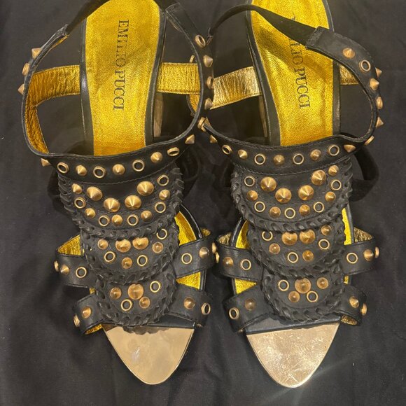 Emilio Pucci sandals 7 1/2 - Picture 1 of 3